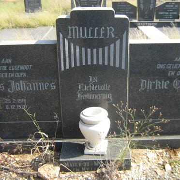 MULLER Cornelius Johannes 1916-1979 Dirkie Catharina DU TOIT