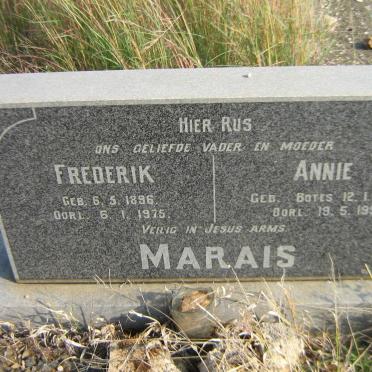 MARAIS Frederik 1896-1975 &amp; Annie BOTES 1906-1990