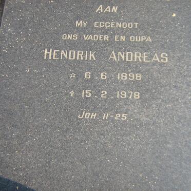 MENTZ Hendrik Andreas 1898-1978
