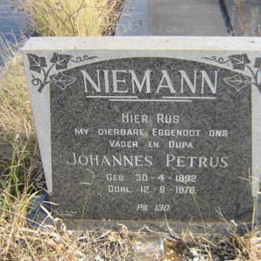 NIEMANN Johannes Petrus 1892-1976