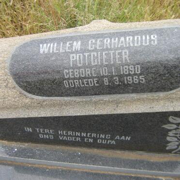 POTGIETER Willem Gerhardus 1890-1965