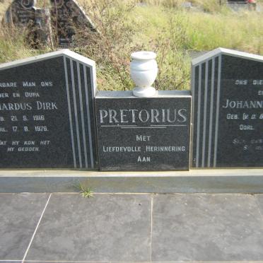 PRETORIUS Gerhardus Dirk 1916-1979 &amp; Johanna Francina V.D. BERG 1921-