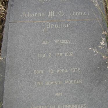 PRELLER Johanna M.C. nee WESSELS 1902-1975