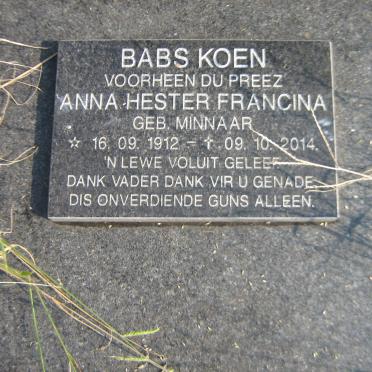 PREEZ Helgard Marthinus, du 1906-1976 &amp; Anna KOEN voorheen DU PREEZ nee MINNAAR 1912-2014