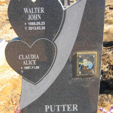 PUTTER Walter John 1986-2013 &amp; Claudia Alice 1987-