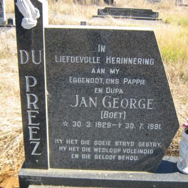 PREEZ Jan George, du 1929-1991