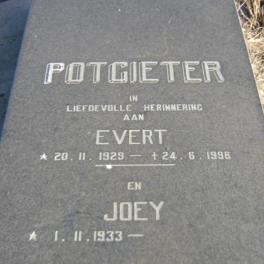 POTGIETER Evert 1929-1996 &amp; Joey 1933-