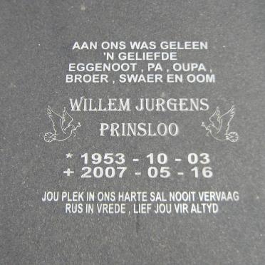 PRINSLOO Willem Jurgens 1953-2007