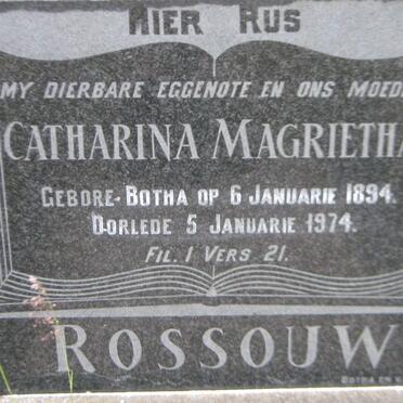 ROSSOUW Catharina Magrietha nee BOTHA 1894-1974