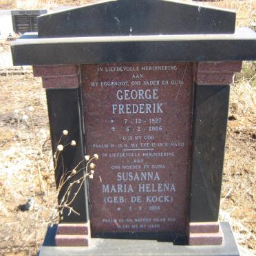 RAUTENBACH George Frederick 1927-2006 &amp; Susanna Maria Helena DE KOCK 1936-