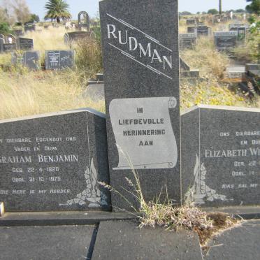 RUDMAN Graham Benjamin 1920-1975 &amp; Elizabeth Wilhelmina P. 1919-1980