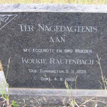 RAUTENBACH Koekie nee CUNNINGTON 1935-1965