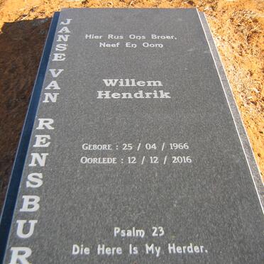 RENSBURG Willem Hendrik, Janse van 1966-2016