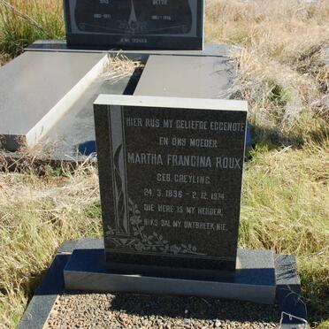 ROUX Martha Francina nee GREYLING 1896-1974