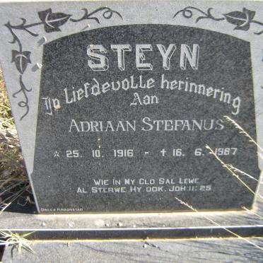 STEYN Adriaan Stefanus 1916-1987