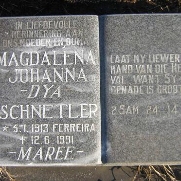 SCHNETLER Magdalena Johanna nee FERREIRA 1913-1991