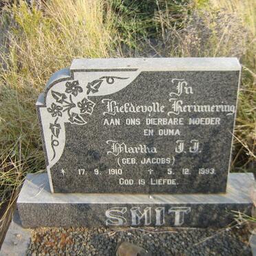 SMIT Martha J.J. nee JACOBS 1910-1993