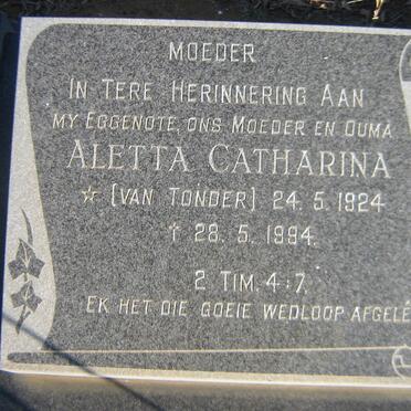 SWANEPOEL Philippus Albertus 1914-1999 &amp; Aletta Catharina VAN TONDER 1924-1984