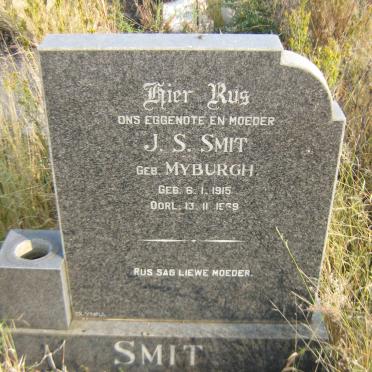 SMIT J.S. nee MYBURGH 1915-1969