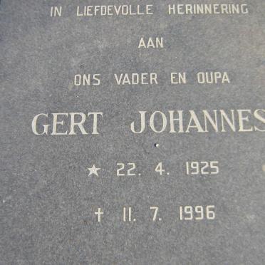 TALJAARD Gert Johannes 1925-1996 &amp; Jacoba VAN DYK 1925-1995