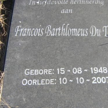 TOIT Francois Bartholomeus, du 1948-2007