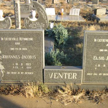 VENTER Johannes Jacobus 1923-1996 &amp; Elsie Johanna 1928-