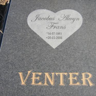 VENTER Jacobus Alwyn Frans 1961-2006 &amp; Sophia Aletta BRITS