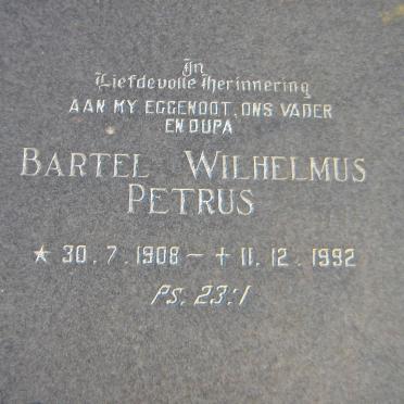 VILJOEN Bartel Wilhelmus Petrus 1908-1992 &amp; Johanna Christina 1914-2001