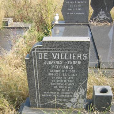VILLIERS Johannes Hendrik Stephanus, de 1900-1977