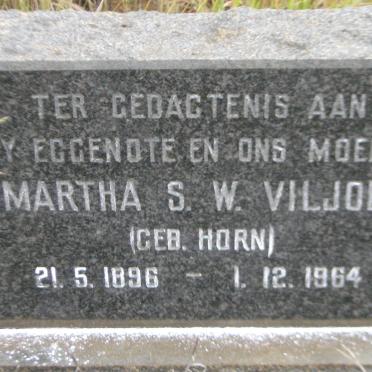 VILJOEN Martha S.W. nee HORN 1896-1964