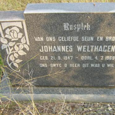 WELTHAGEN Johannes 1947-1969