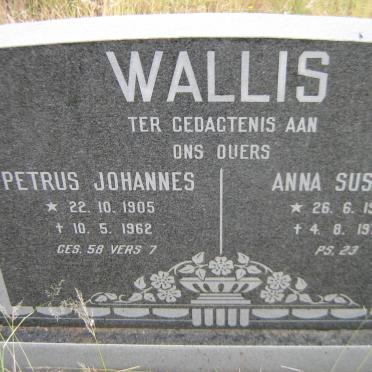 WALLIS Petrus Johannes 1905-1962 &amp; Anna Susanna 1908-1979
