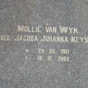 WYK Jacoba Johanna, van nee KEYSER 1921-2002