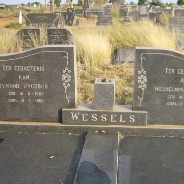 WESSELS Wynand Jacobus 1883-1968 &amp; Welhelmina Hendrika 1903-1969