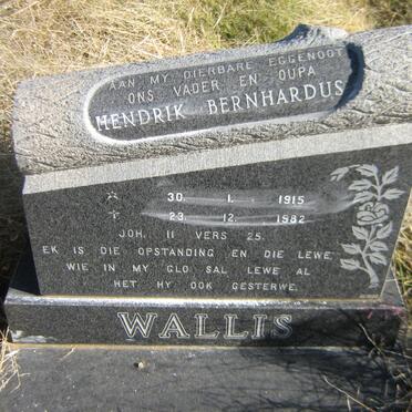 WALLIS Hendrik Bernhardus 1915-1982 :: WALLIS Charles Stanley 1998-1998
