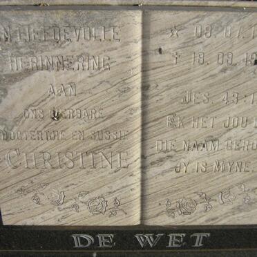 WET Christine, de 1987-1998