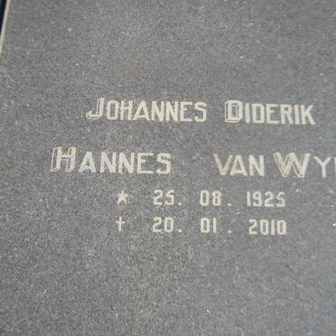 WYK Johannes Diderik, van 1925-2010