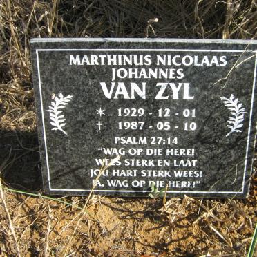 ZYL Marthinus Nicolaas Johannes, van 1929-1987