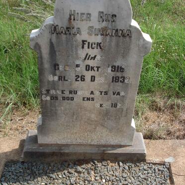 FICK Maria Susanna 1916-1932