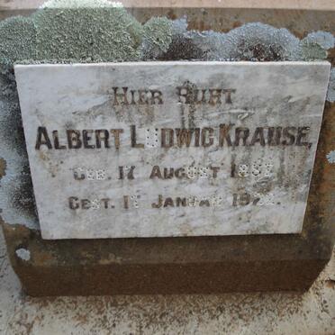 KRAUSE Albert Ludwig 1887-1922