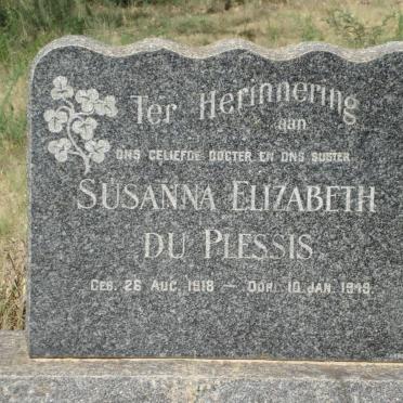 PLESSIS Susanna Elizabeth, du 1918-1949