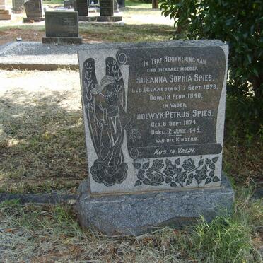 SPIES Lodewyk Petrus 1874-1945 &amp; Susanna Sophia CLAASSENS 1879-1940