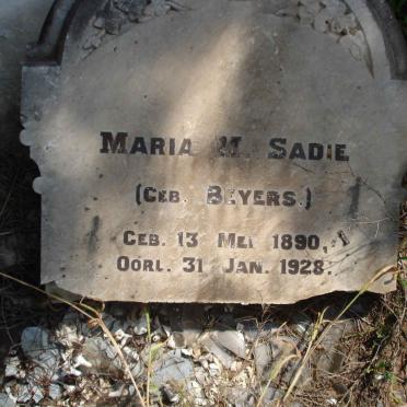 SADIE Maria M. nee BEYERS 1890-1928