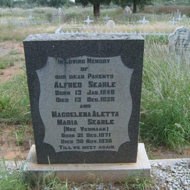 SEARLE Alfred 1849-1928 &amp; Magdelena Aletta Maria VERMAAK 1871-1935