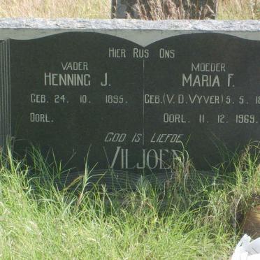 VILJOEN Henning J. 1895- &amp; Maria F. VAN DER VYVER 1885-1969