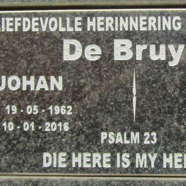 BRUYN Johan, de 1962-2016 & Annatjie 1962-
