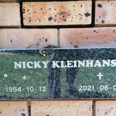 KLEINHANS Nicky 1954-2021