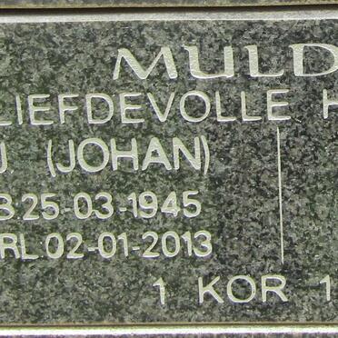 MULDER P.J. 1945-2013