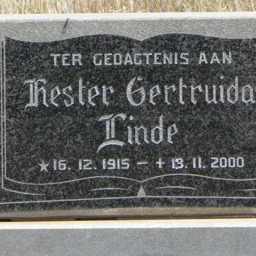 LINDE Hester Gertruida 1915-2000
