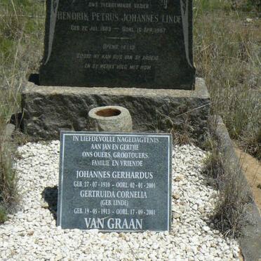 GRAAN Johannes Gerhardus, van 1910-2001 &amp; Gertruida Cornelia LINDE 1913-2001
